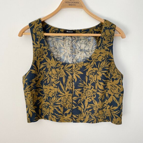 *Madewell Linen Cropped Top Shorts Set Size 8/M - Picture 2 of 16